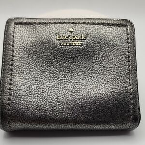 Kate Spade Metallic Black/Silver Wallet‎